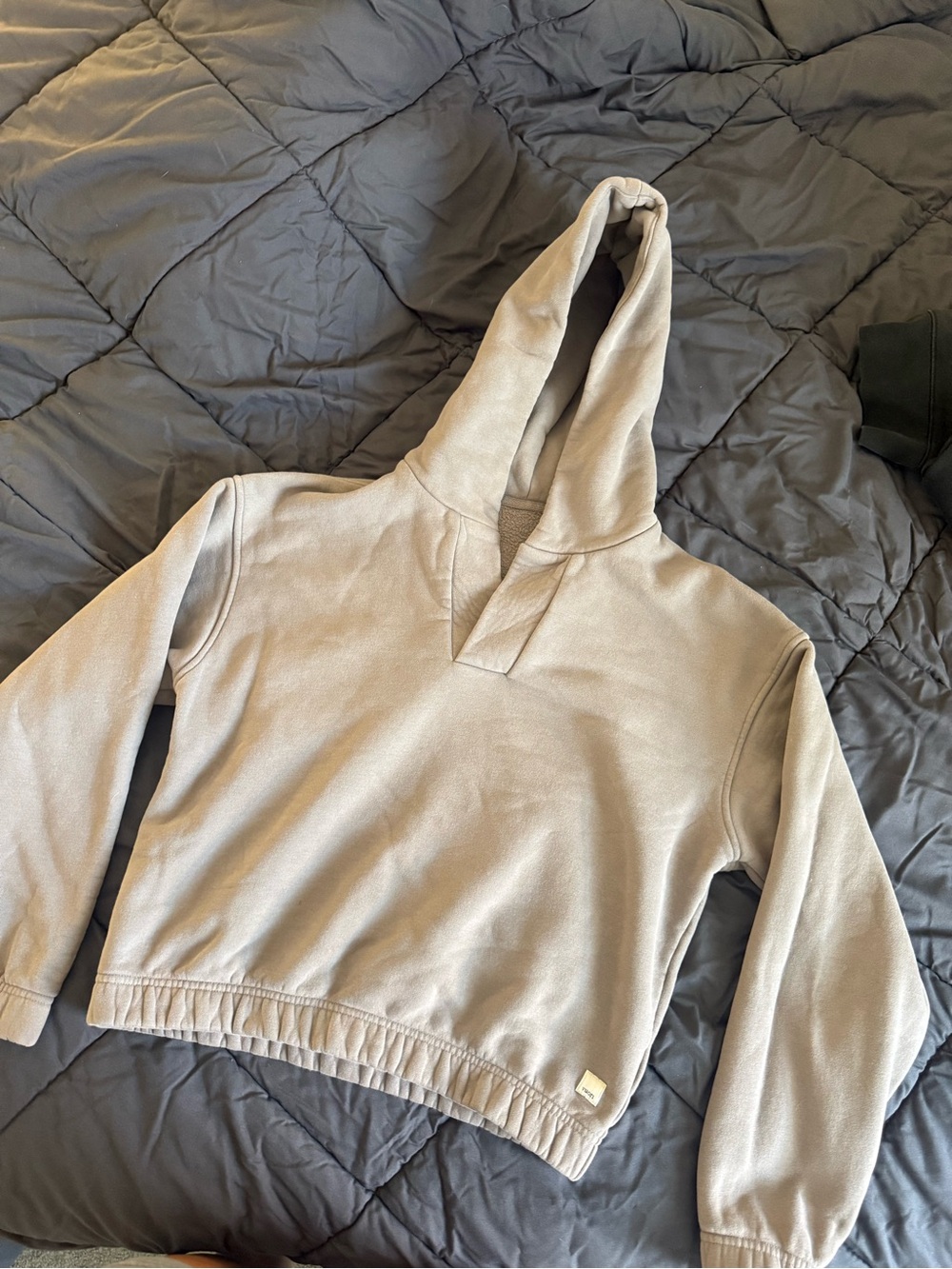 Beige Taupe Hooded Pullover Sweatshirt